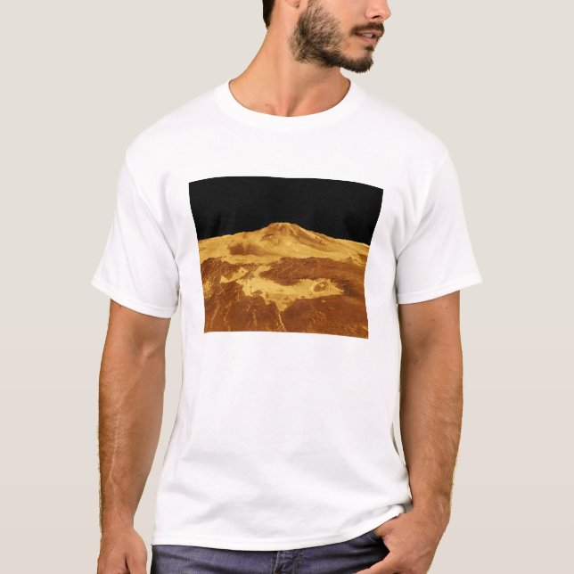 3D-perspektivvy för maat Mons på Venus T Shirt (Framsida)