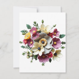 3D Petit Flowers Julkort