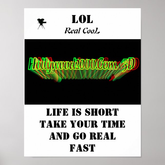 3D-Poster Ta dig tid och gå snabbt Poster (Framsidan)