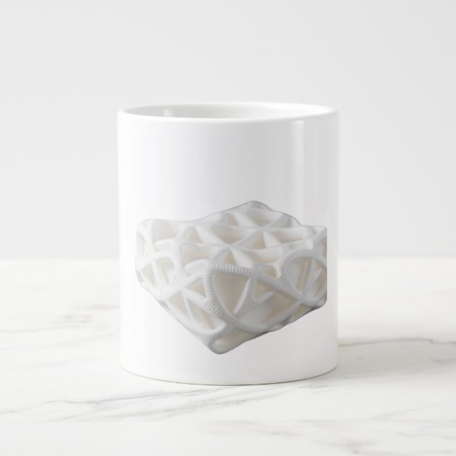 3D Printed Lattice Cushioning Sustainable Innovati Jumbo Mugg (Framsidan)