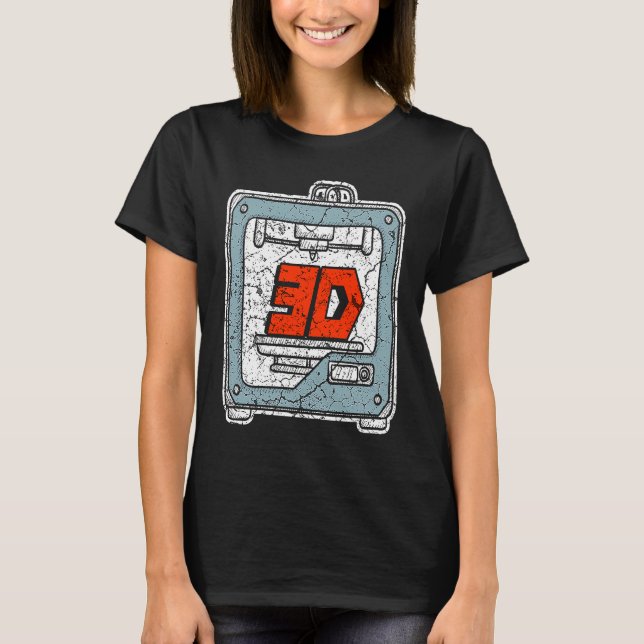 3D Printing T for a 3D Printer Enthusiast 2 T Shirt (Framsida)