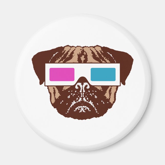 3D Pug Magnet (Framsidan)