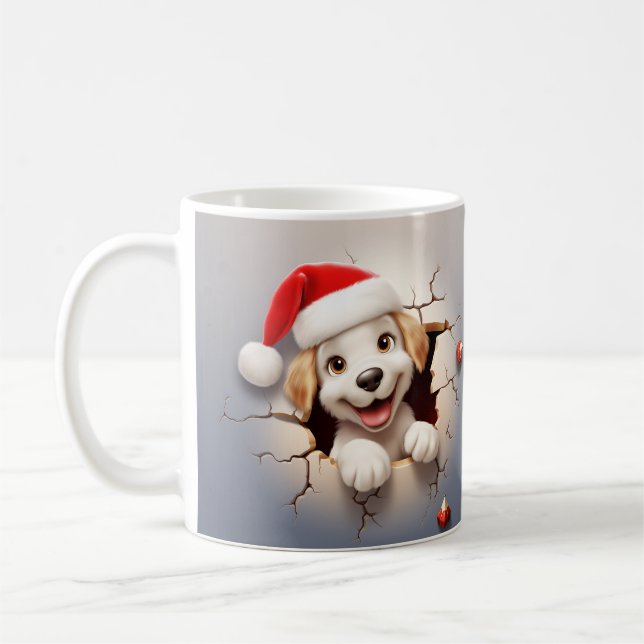 3D Puppy-jul Kaffemugg (Vänster)