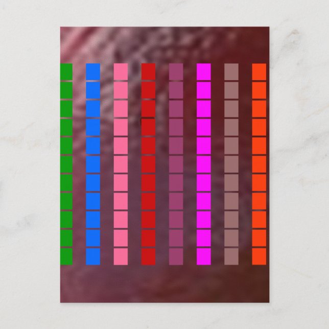 3D Pure Guld n Rainbow Mönster Vykort (Framsida)