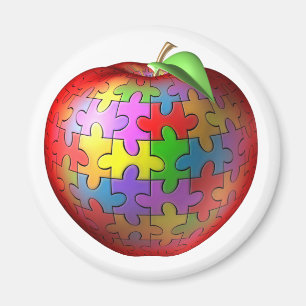 3D pussel Apple Magnet