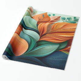3D Quilled Floral Luxury Wrapping Paper Presentpapper