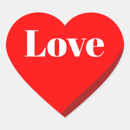 3D Red Heart Kärlek-fästare Hjärtformat Klistermärke