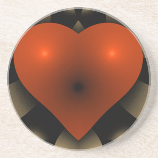 3D Red Heart Underlägg