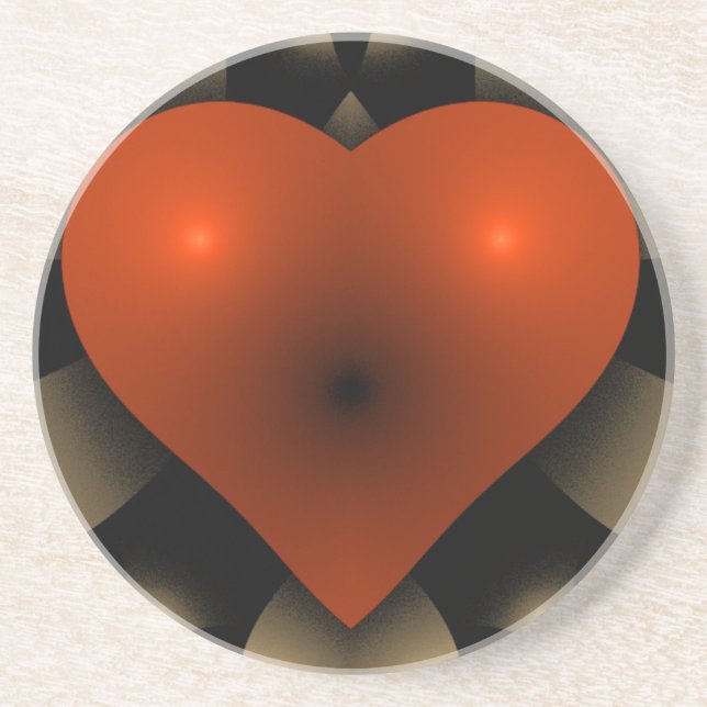 3D Red Heart Underlägg (Framsidan)