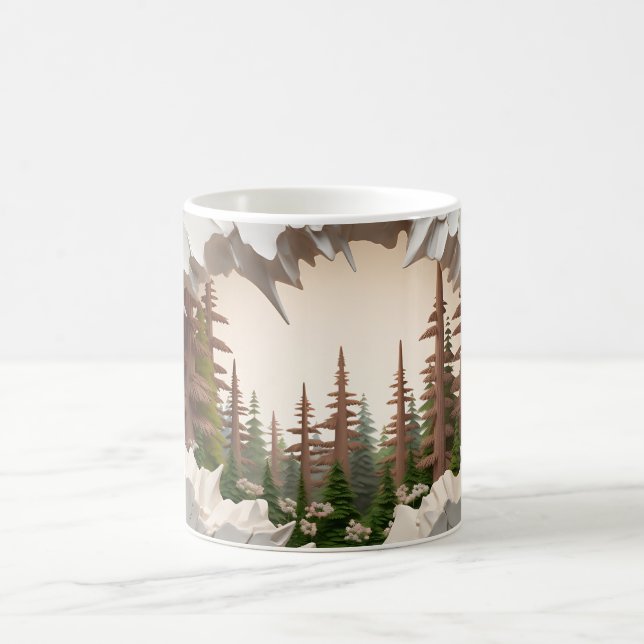 3D Redwood Forest Kaffemugg (Center)