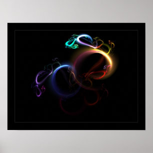 3D-regnbåge Poster