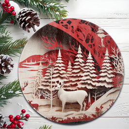 3D renar i vinter skog