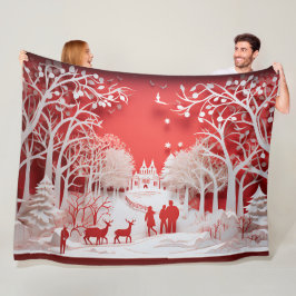 3D-renar och människor i byn Fleecefilt