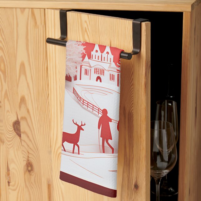 3D-renar och människor i byn Kökshandduk (Thirds Fold)