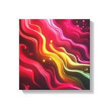 3D Render Fluid Acrylic Art in Dim Light - Magenta