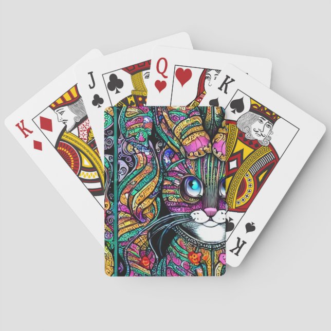 3D-rensa väldigt lite kute-Fullt, vacker katt Casinokort (Baksidan)