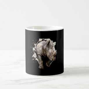 3d Rhino - African Safari Animal Rhinoceros Kaffemugg