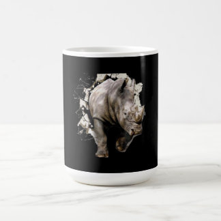 3d Rhino - African Safari Animal Rhinoceros Magisk Mugg