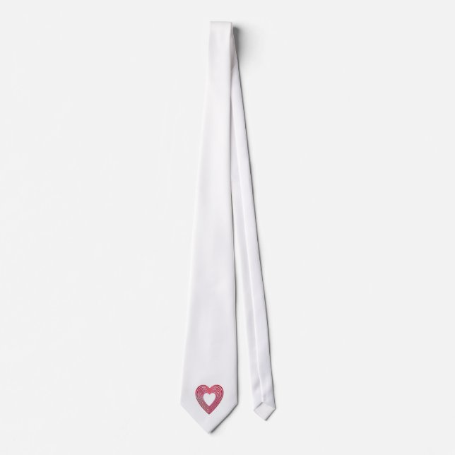 "3D" Röda och Rosa Hearts Slips (Framsida)