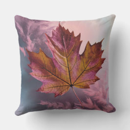 3D Rosa Maple Löv Dekorativ kudde