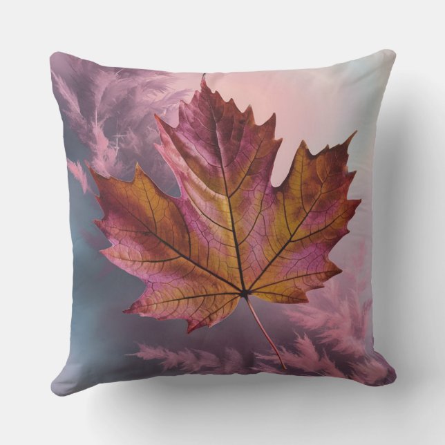 3D Rosa Maple Löv Dekorativ kudde (Baksida)