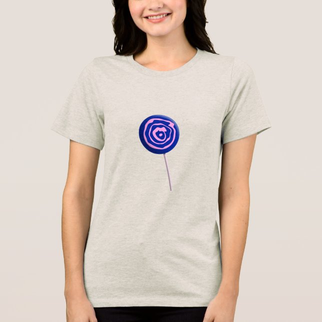 3D-rosa med vriden lollipop T Shirt (Framsida)