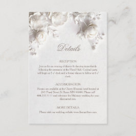 3D Roses Wildflowers White Tilläggskort