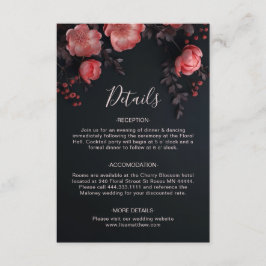 3D Rosor Vilda Blommor Mörka stämningar Tilläggskort