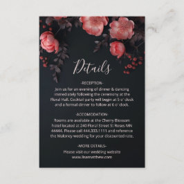 3D Rosor Vilda Blommor Mörka stämningar Tilläggskort