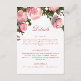 3D Rosor Vilda Blommor Vita Tilläggskort