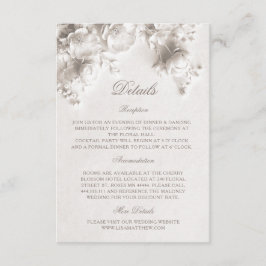 3D Rosor Vilda blommor Vita Tilläggskort