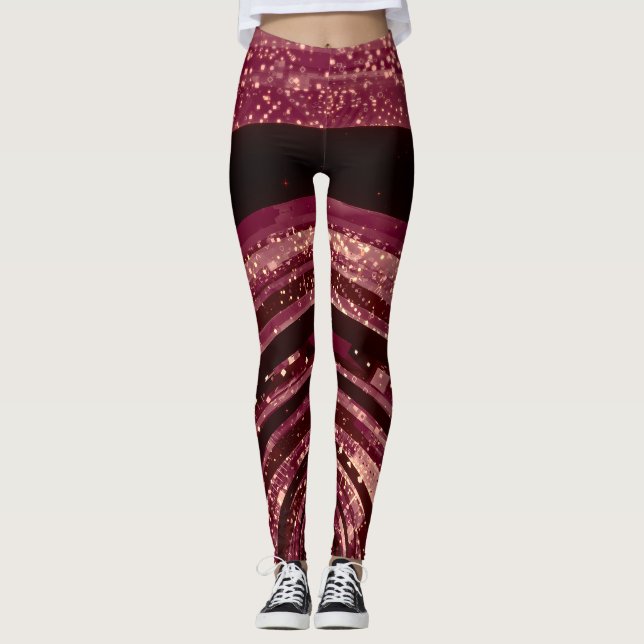 3D-rymd, sci-fi-bakgrund. Leggings (Framsida)