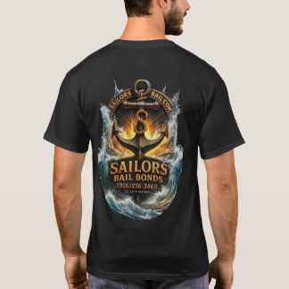 3D Sailors Bail Bonds Splash Down T Shirt
