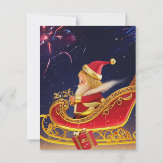 3D Santa Claus Christmas Greeting Card – Festive H Anteckningskort