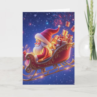3D Santa Claus Christmas Greeting Card – Festive H Kort
