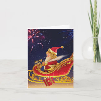 3D Santa Claus Christmas Greeting Card – Festive H Kort