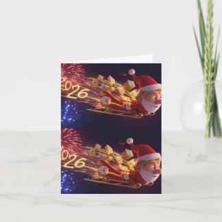 3D Santa Claus Christmas Greeting Card – Festive H Kort