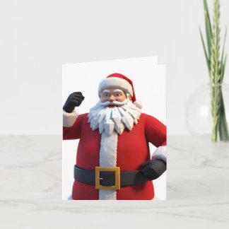 3D Santa Claus Christmas Greeting Card – Festive H Kort