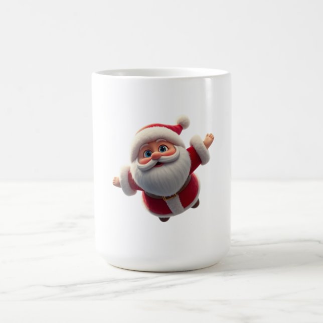 3D Santa Claus jul Ceramic CoffeeTea Mugg Gift (Center)