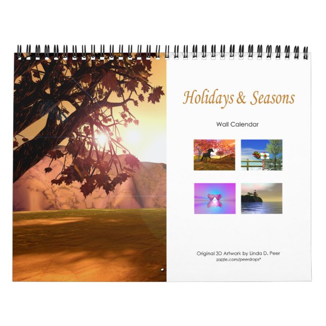 3D-scener i Helgdag och Säsong Kalender (Omslag)