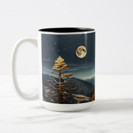 3D Scenia Moonlit Night Forest Mugg | Full Moon Ar