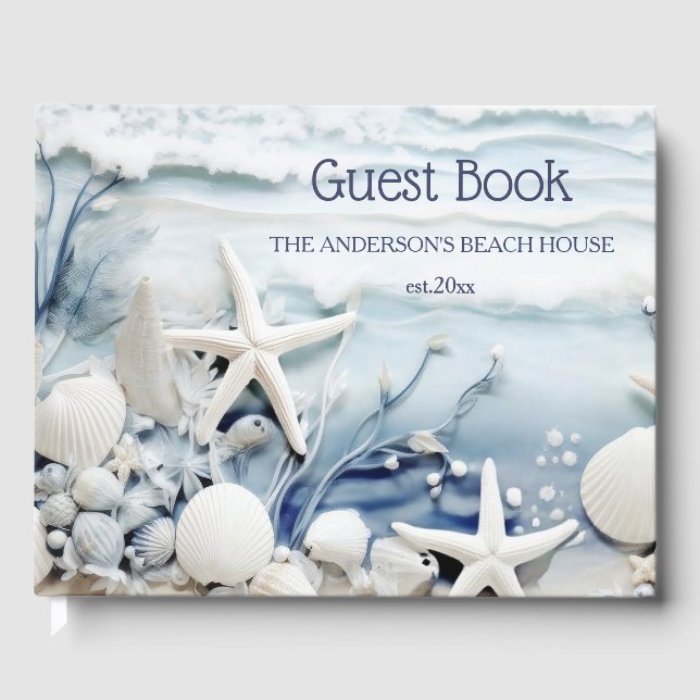3D Sea Star och Snäcka Sjö House Gästböcker (Framsida)
