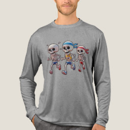 “3D-Serie med skelett som springer • Roligt skelet T Shirt