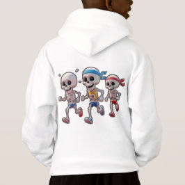 “3D-Serie med skelett som springer • Roligt skelet T Shirt