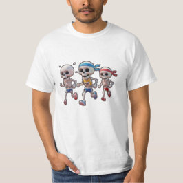 “3D seriefigurer skeletttävling • Roligt skelett s T Shirt