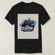 3D-Serieteckning Gamecontroller T-shirt-logotyp
