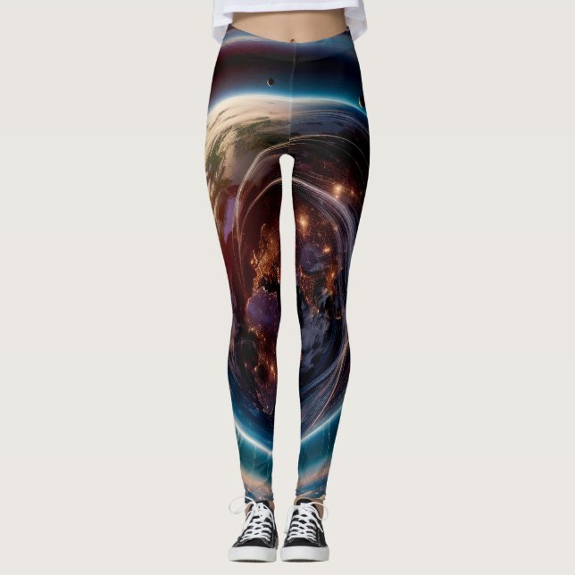 3d Sfär 01 skinn Leggings (Framsida)