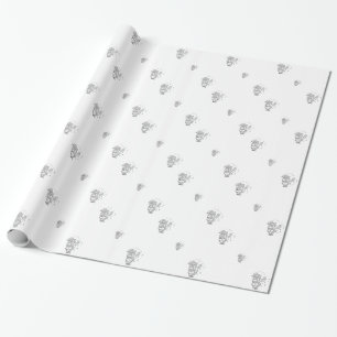 ’3D Silver’ Saint Nicholas Wrapping Papper Presentpapper