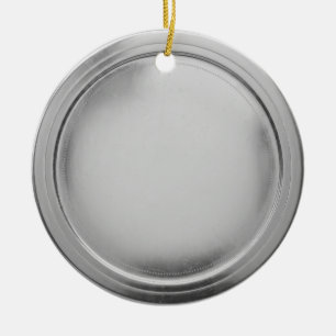 3D Silverfolie Sigill Elegant Excellence Utmärkels Julgransprydnad Keramik