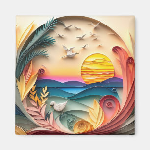 3D Sjö Scene Magnet